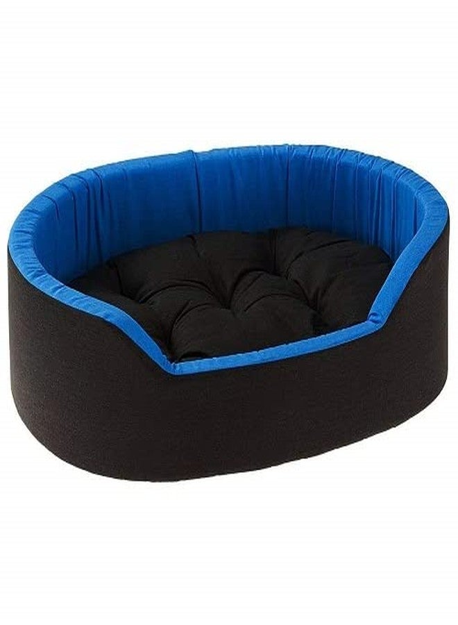 gorgeous Super Soft Reversable Dual (Dog and Cat Bed)-Small (Black-Blue, XXL) - Image 1